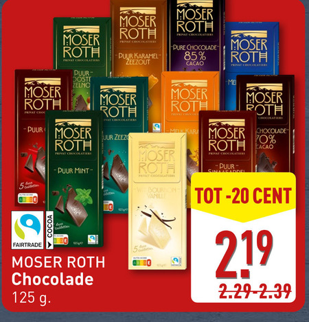 Moser Roth   chocolade folder aanbieding bij  Aldi - details