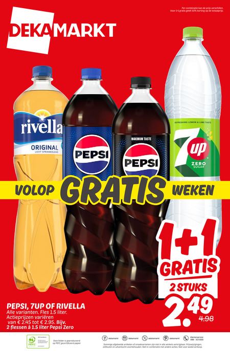 Pepsi   frisdrank, cola folder aanbieding bij  Dekamarkt - details