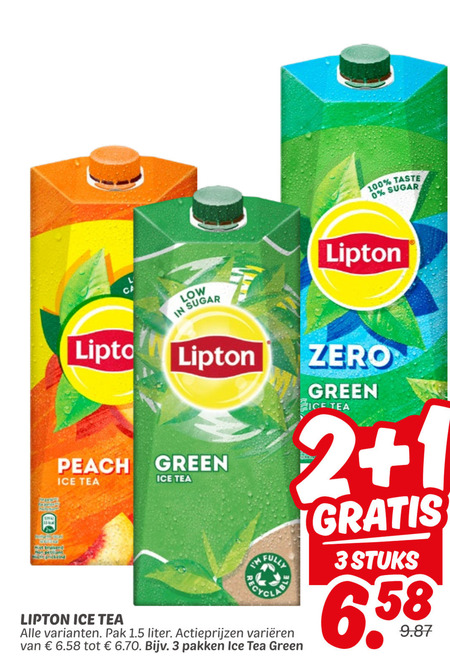 Lipton   ice tea folder aanbieding bij  Dekamarkt - details