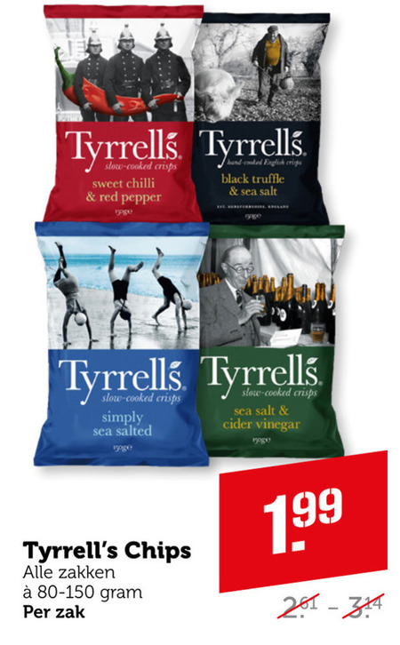 Tyrells   chips folder aanbieding bij  Coop - details