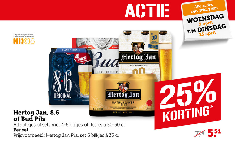 Hertog Jan   blikje bier folder aanbieding bij  Coop - details