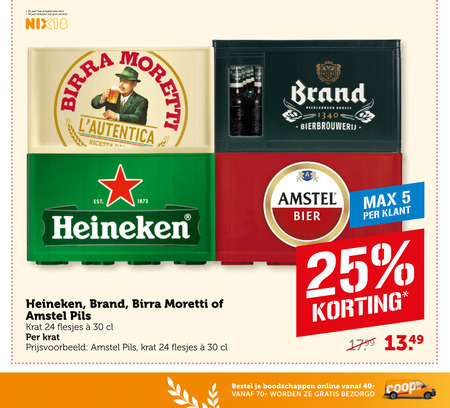 Birra Moretti   krat bier folder aanbieding bij  Coop - details