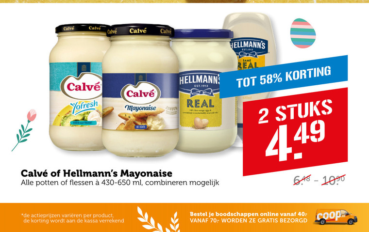Calve   mayonaise folder aanbieding bij  Coop - details