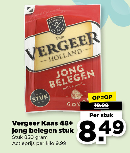 Vergeer   kaas folder aanbieding bij  Plus - details