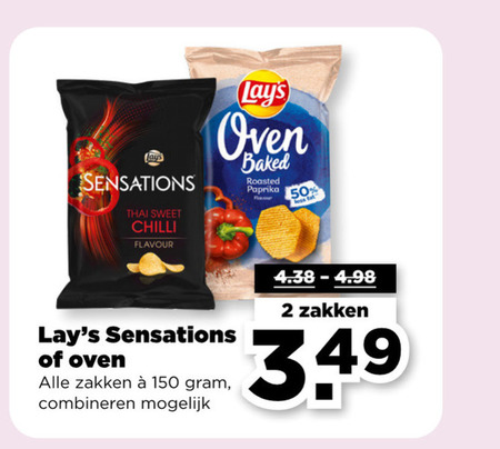 Lays   chips folder aanbieding bij  Plus - details