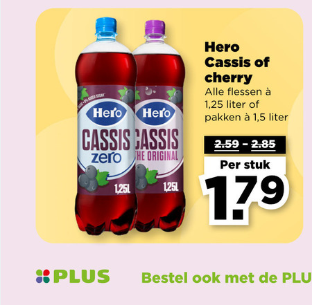 Hero   frisdrank folder aanbieding bij  Plus - details