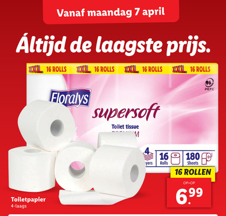 Floralys   toiletpapier folder aanbieding bij  Lidl - details