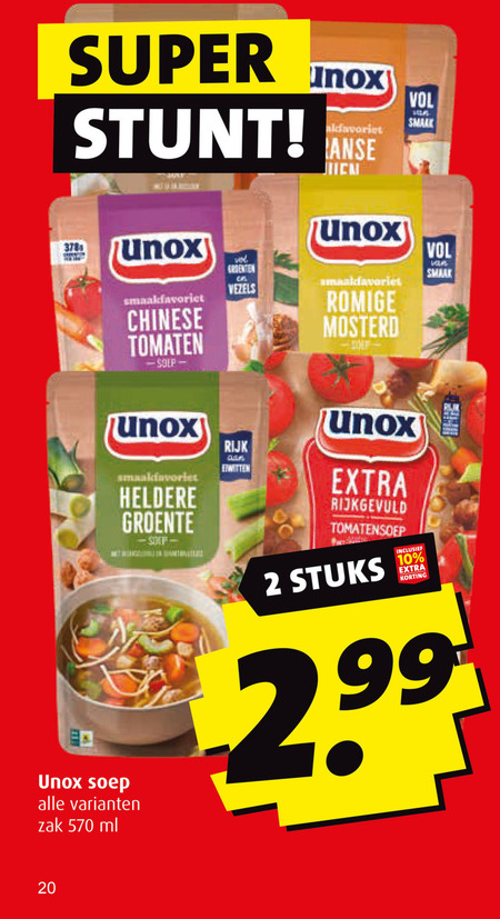 Unox   soep folder aanbieding bij  Boni - details
