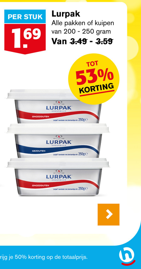 lurpak   roomboter folder aanbieding bij  Hoogvliet - details