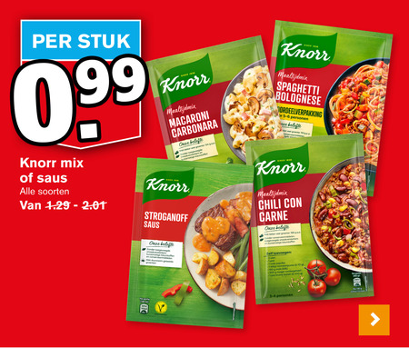 Knorr   maaltijdmix folder aanbieding bij  Hoogvliet - details