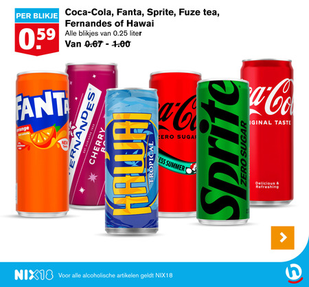 Fanta   cola, frisdrank folder aanbieding bij  Hoogvliet - details
