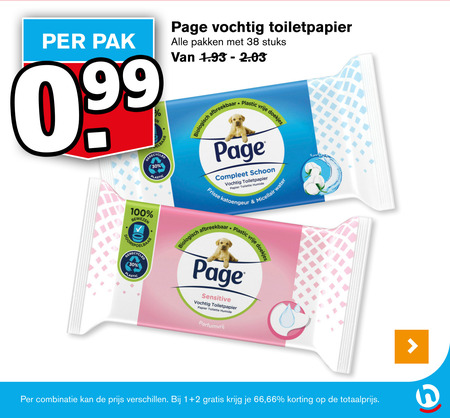 Page   vochtig toiletpapier folder aanbieding bij  Hoogvliet - details