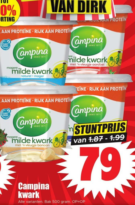 Campina   kwark folder aanbieding bij  Dirk - details