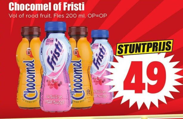 Fristi   chocolademelk, drinkyoghurt folder aanbieding bij  Dirk - details