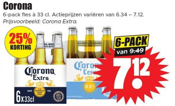 Corona   speciaalbier folder aanbieding bij  Dirk - details