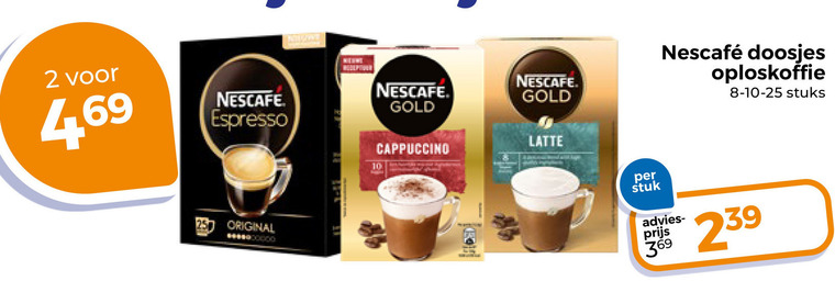 Nescafe   oploskoffie folder aanbieding bij  Trekpleister - details