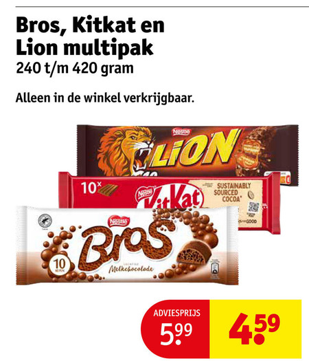 Lion   chocoladereep folder aanbieding bij  Kruidvat - details