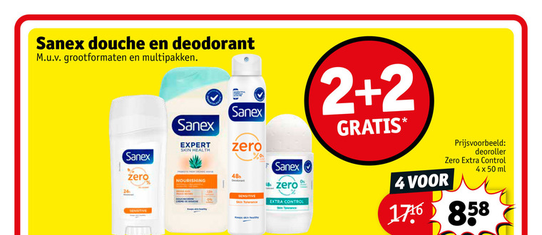 Sanex   deodorant, douchegel folder aanbieding bij  Kruidvat - details