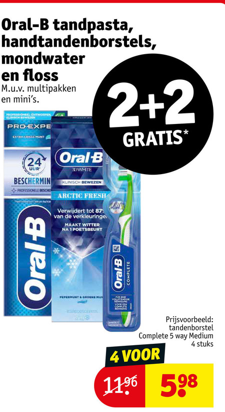 Oral-B   tandpasta, mondwater folder aanbieding bij  Kruidvat - details