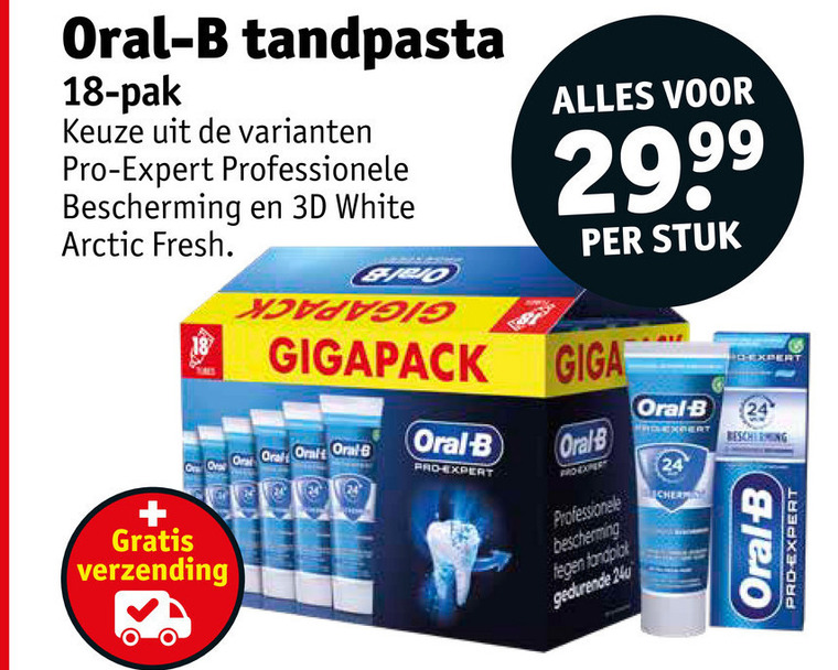 Oral-B   tandpasta folder aanbieding bij  Kruidvat - details