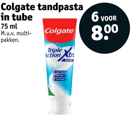 Colgate   tandpasta folder aanbieding bij  Kruidvat - details