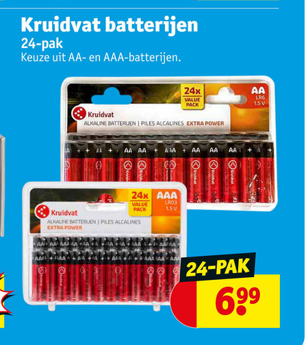Kruidvat Huismerk   batterij folder aanbieding bij  Kruidvat - details