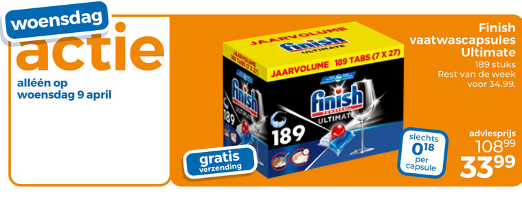 Finish   vaatwasmiddel folder aanbieding bij  Trekpleister - details
