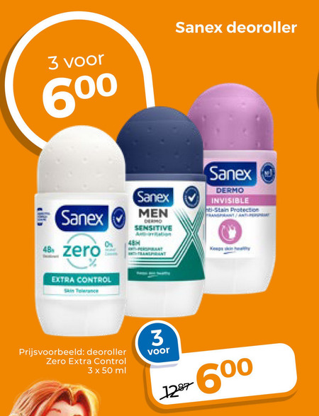 Sanex   deodorant folder aanbieding bij  Trekpleister - details