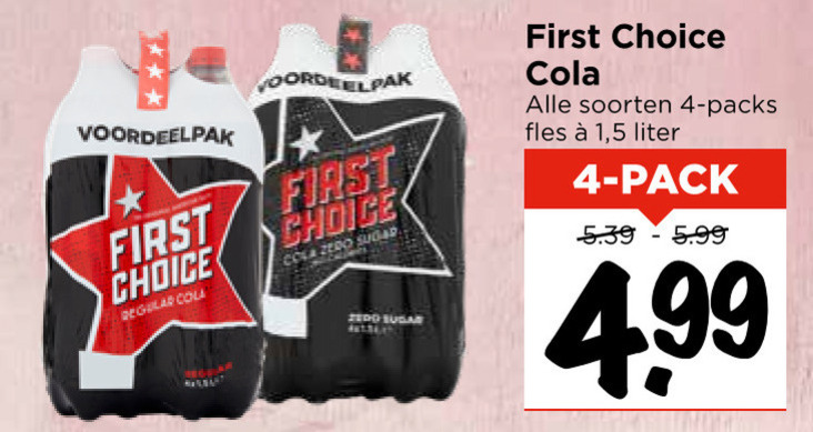 First Choice   cola folder aanbieding bij  Vomar - details
