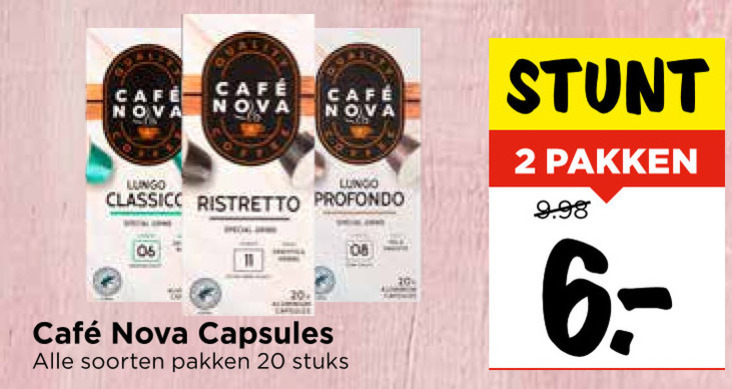 Cafe Nova   koffiecups folder aanbieding bij  Vomar - details