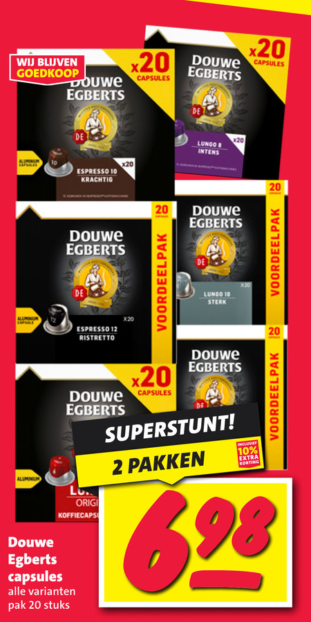 Douwe Egberts   koffiecups folder aanbieding bij  Nettorama - details