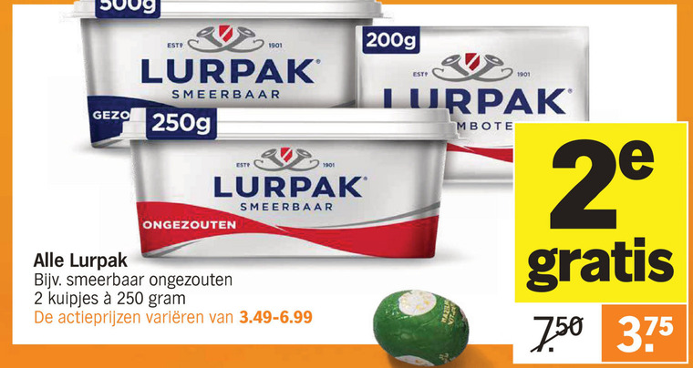 lurpak   roomboter folder aanbieding bij  Albert Heijn - details