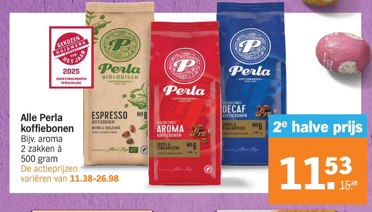 Perla   koffiebonen folder aanbieding bij  Albert Heijn - details
