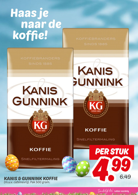 Kanis en Gunnink   koffie folder aanbieding bij  Dekamarkt - details