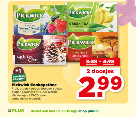 Pickwick   thee folder aanbieding bij  Plus - details