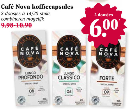 Cafe Nova   koffiecups folder aanbieding bij  Boons Markt - details