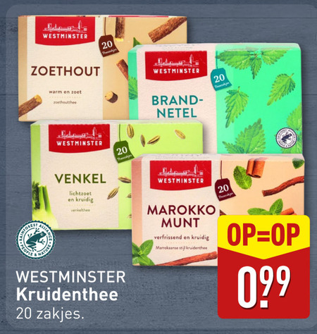 Westminster   thee folder aanbieding bij  Aldi - details
