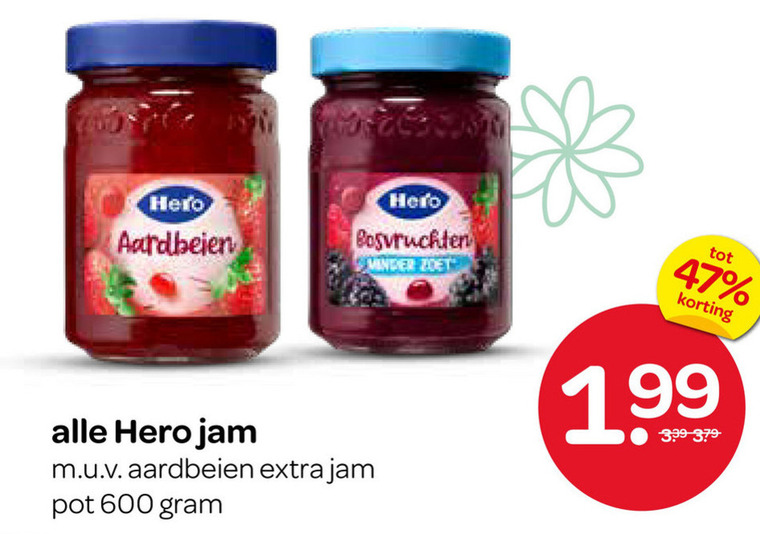 Hero   jam folder aanbieding bij  Spar - details