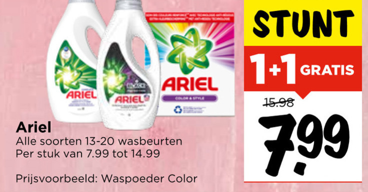 Ariel   wasmiddel folder aanbieding bij  Vomar - details
