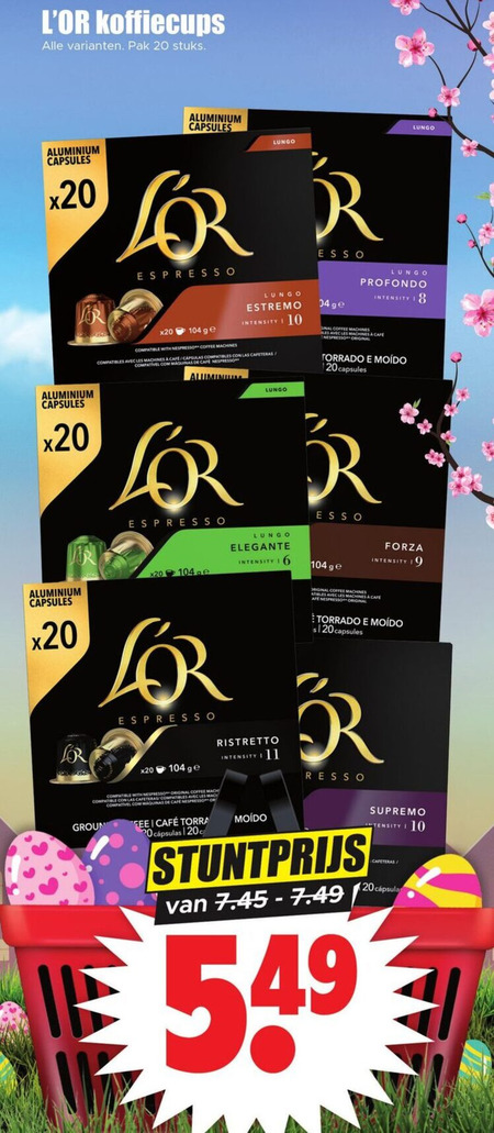 Douwe Egberts L Or   koffiecups folder aanbieding bij  Dirk - details