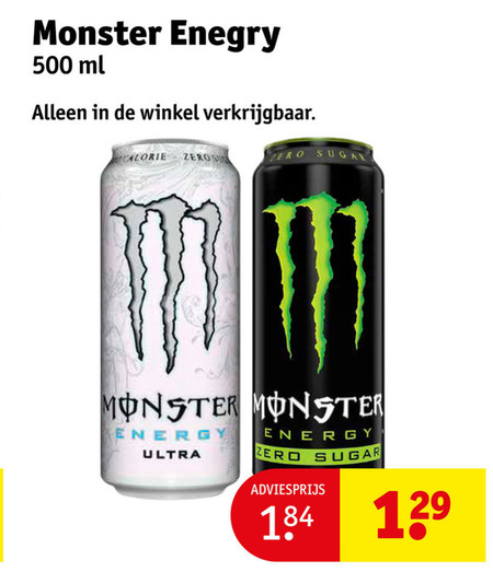 Monster   energiedrank folder aanbieding bij  Kruidvat - details