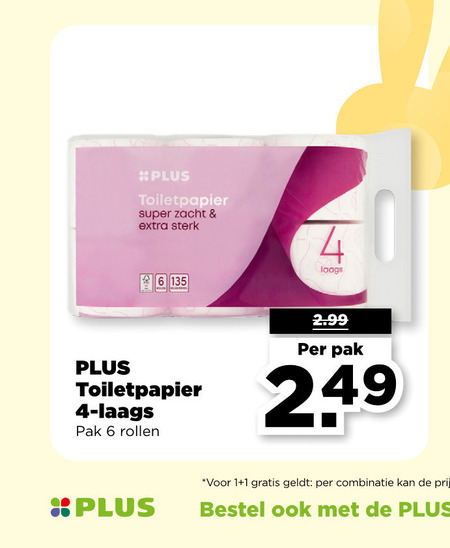 Plus Huismerk   toiletpapier folder aanbieding bij  Plus - details