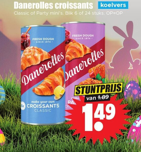 Danerolles   croissantdeeg folder aanbieding bij  Dirk - details