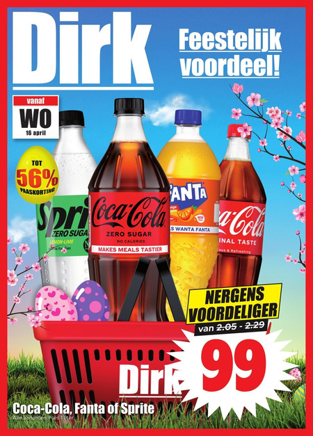 Coca-Cola   cola, frisdrank folder aanbieding bij  Dirk - details