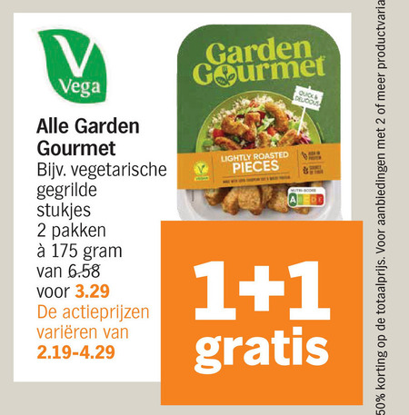 Garden Gourmet   vegetarisch folder aanbieding bij  Albert Heijn - details