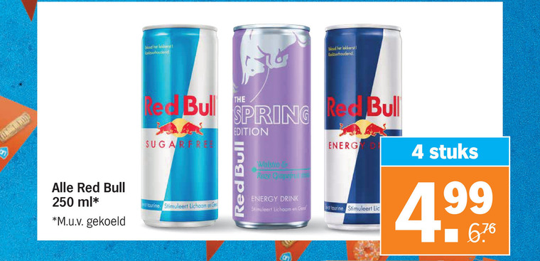 Red Bull   energiedrank folder aanbieding bij  Albert Heijn - details