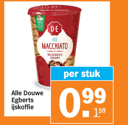 Douwe Egberts   ijskoffie folder aanbieding bij  Albert Heijn - details