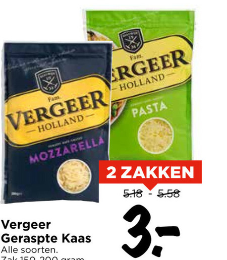 Vergeer   geraspte kaas folder aanbieding bij  Vomar - details