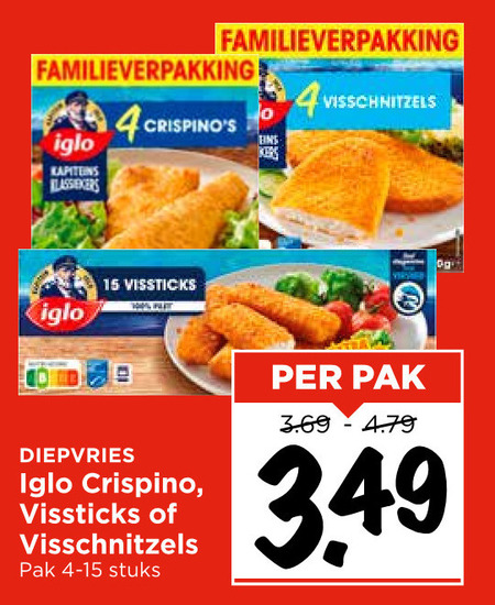 Iglo   vissticks folder aanbieding bij  Vomar - details