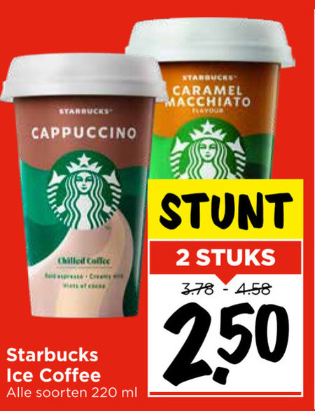 Starbucks   ijskoffie folder aanbieding bij  Vomar - details